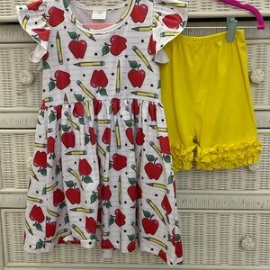 Ruffle shorts and top matching set